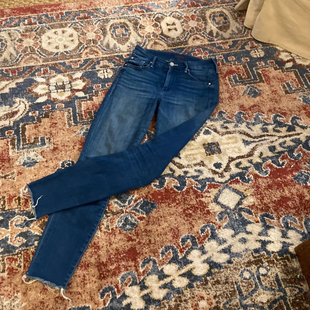 Mother denim jeans the looker fray